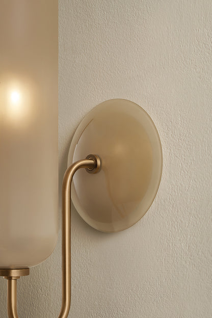 Mitzi by Hudson Valley Lighting Alessandra Wall Sconce in Patina Brass / Light Bronze Etched Inside, detail view 2