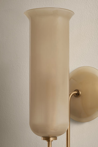 Mitzi by Hudson Valley Lighting Alessandra Wall Sconce in Patina Brass / Light Bronze Etched Inside, detail view 4