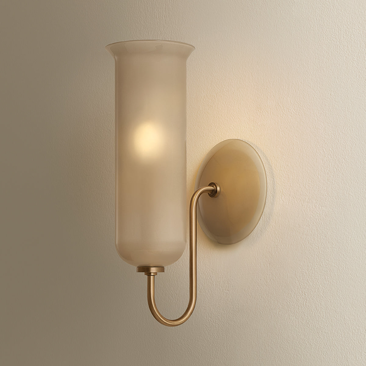 Mitzi by Hudson Valley Lighting Alessandra Wall Sconce in Patina Brass / Light Bronze Etched Inside, detail view 5