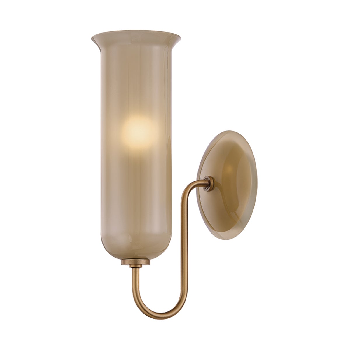 Mitzi by Hudson Valley Lighting Alessandra Wall Sconce in Patina Brass / Light Bronze Etched Inside