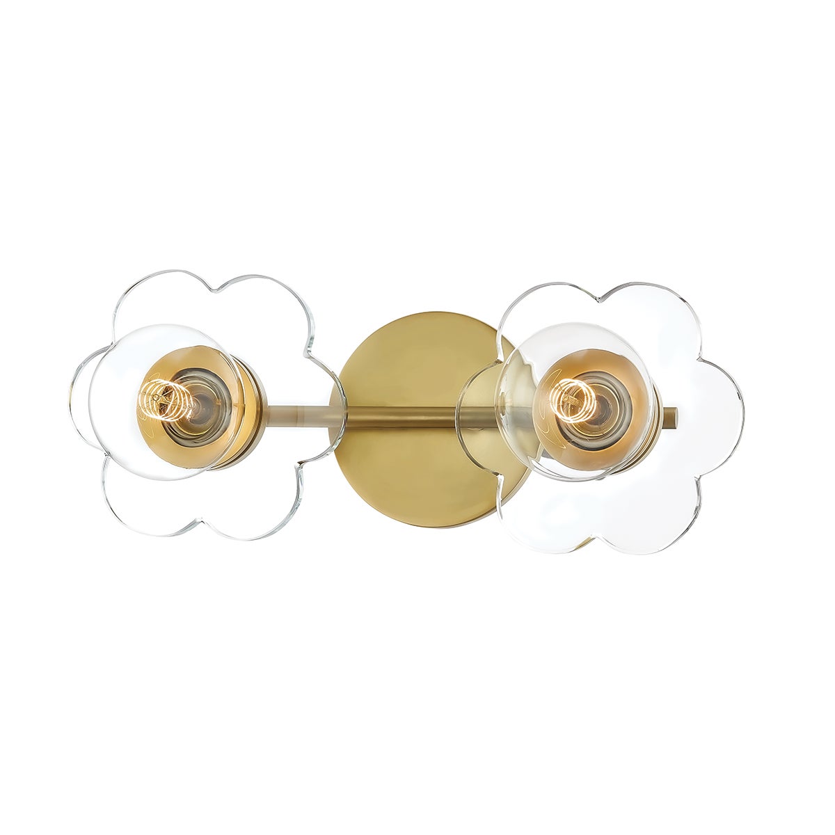 Mitzi by Hudson Valley Lighting Alexa 2-Light Vanity Light in Aged Brass