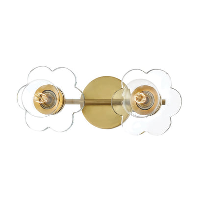 Mitzi by Hudson Valley Lighting Alexa 2-Light Vanity Light in Aged Brass