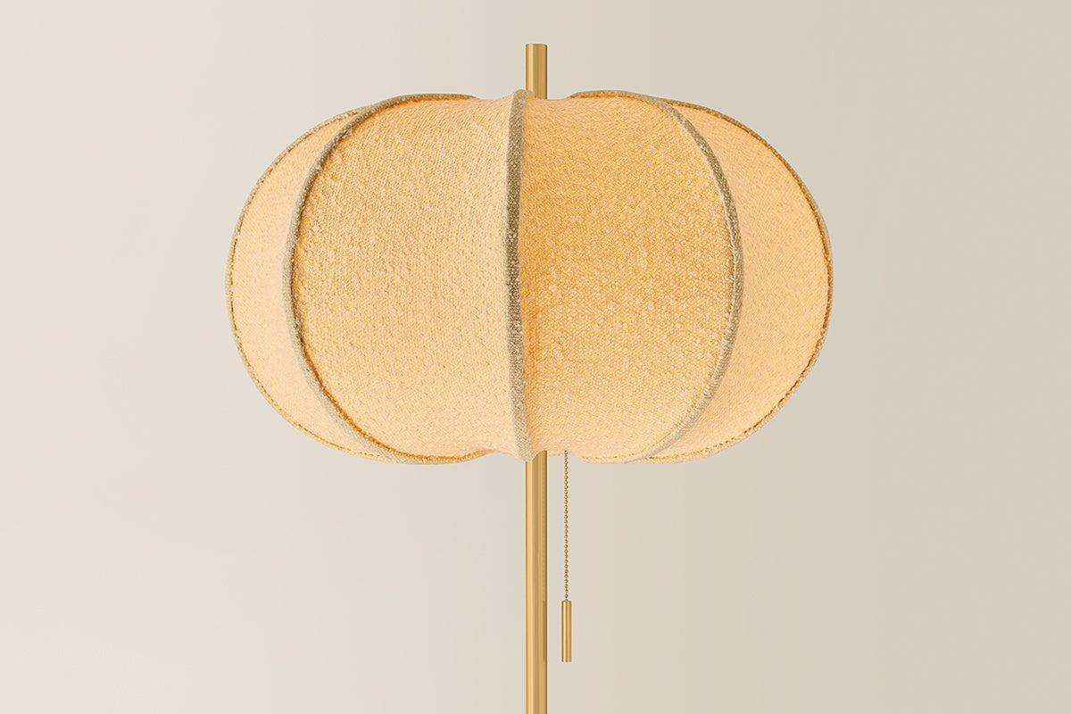 Mitzi by Hudson Valley Lighting Alexandra Floor Lamp in Aged Brass, detail view 1