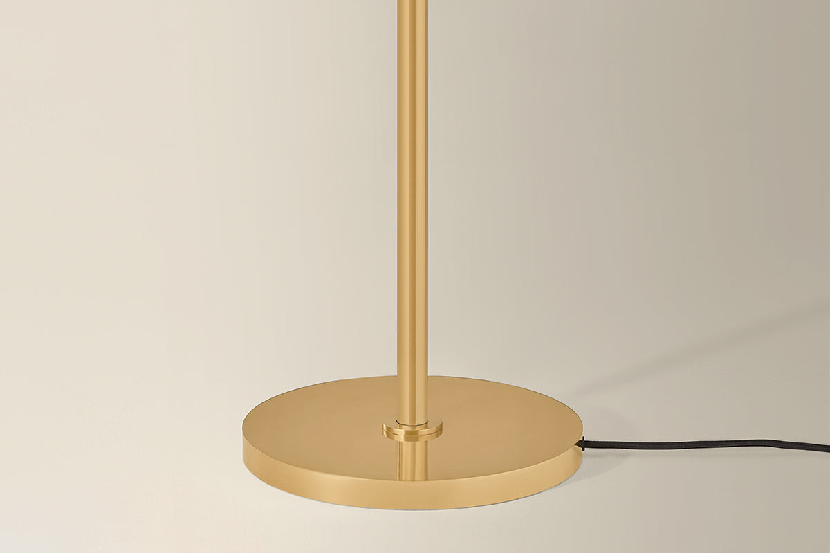 Mitzi by Hudson Valley Lighting Alexandra Floor Lamp in Aged Brass, detail view 2