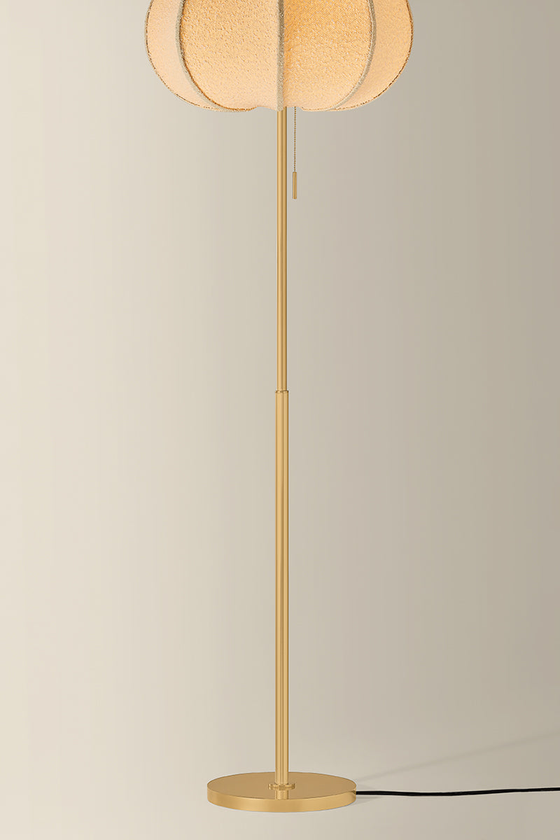 Mitzi by Hudson Valley Lighting Alexandra Floor Lamp in Aged Brass, detail view 4