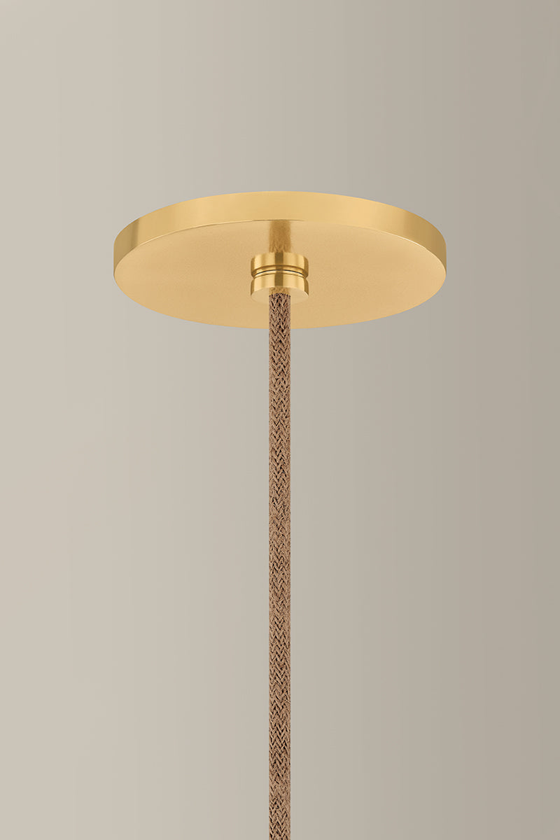 Mitzi by Hudson Valley Lighting Alexandra Large Pendant in Aged Brass, detail view 1