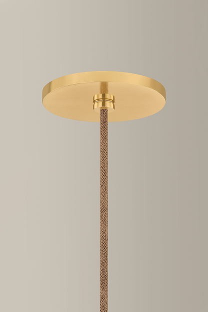 Mitzi by Hudson Valley Lighting Alexandra Large Pendant in Aged Brass, detail view 1
