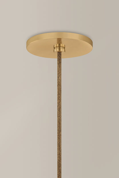 Mitzi by Hudson Valley Lighting Alexandra Small Pendant in Aged Brass, detail view 1