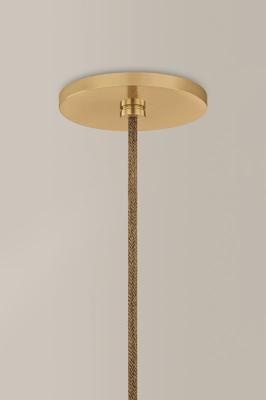 Mitzi by Hudson Valley Lighting Alexandra Small Pendant in Aged Brass, detail view 1