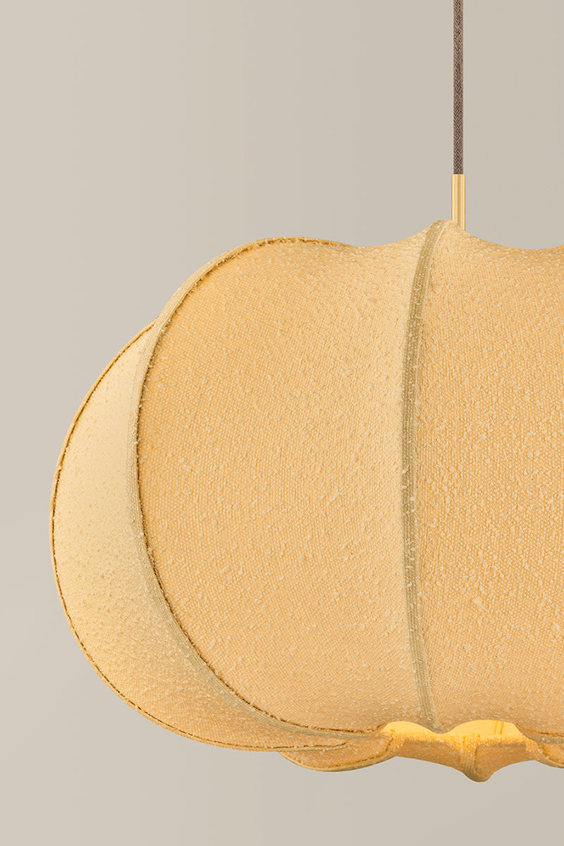 Mitzi by Hudson Valley Lighting Alexandra Large Pendant in Aged Brass, detail view 2