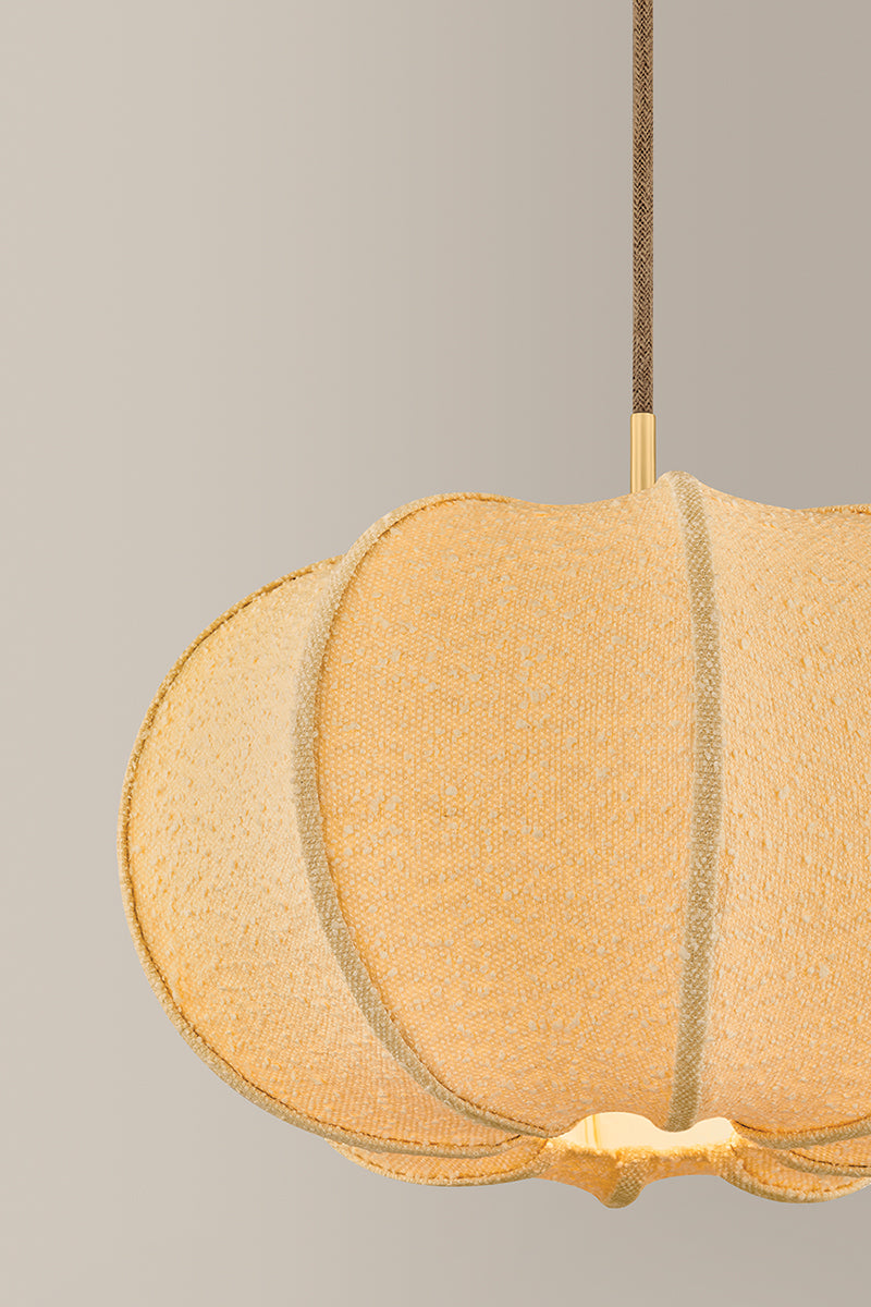 Mitzi by Hudson Valley Lighting Alexandra Small Pendant in Aged Brass, detail view 2