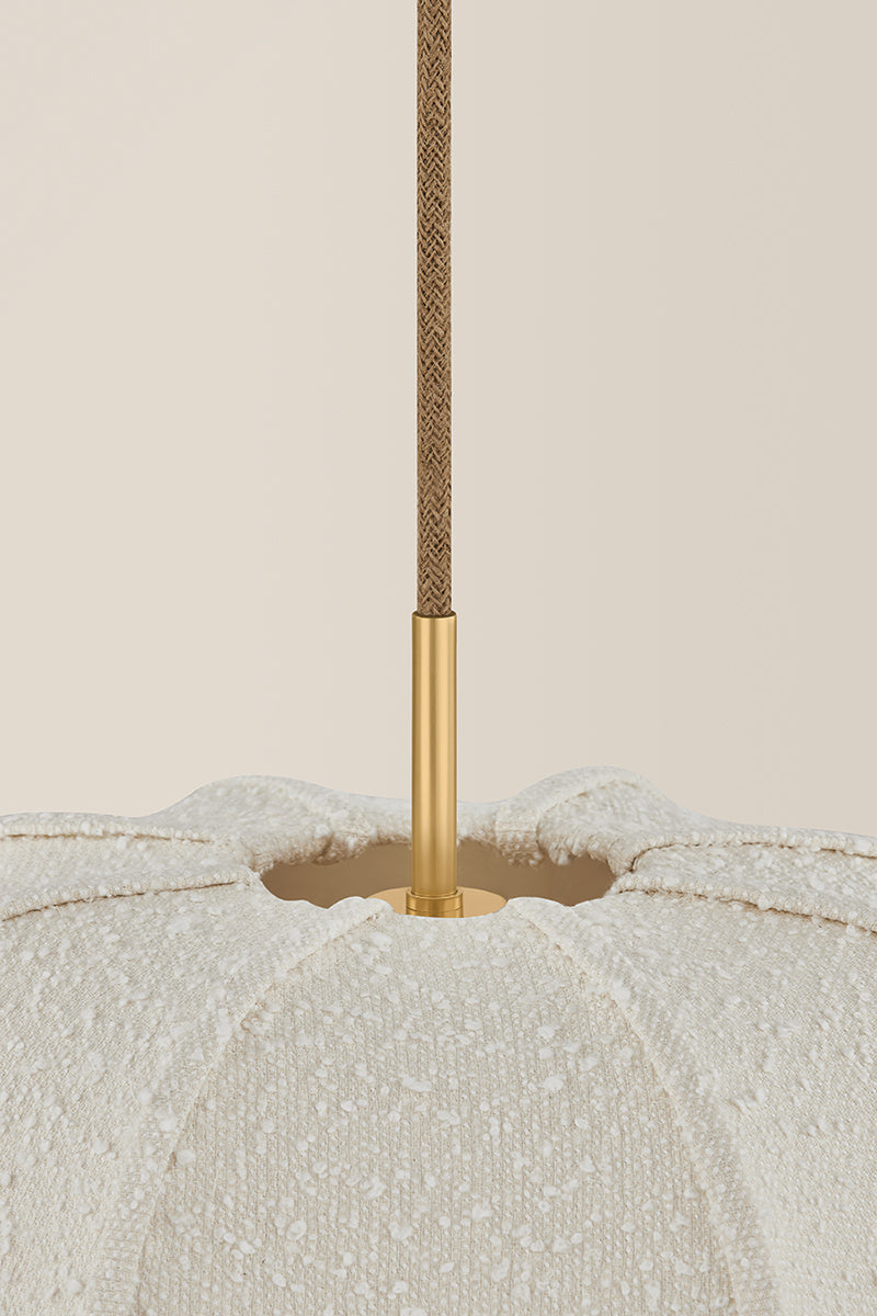 Mitzi by Hudson Valley Lighting Alexandra Small Pendant in Aged Brass, detail view 4