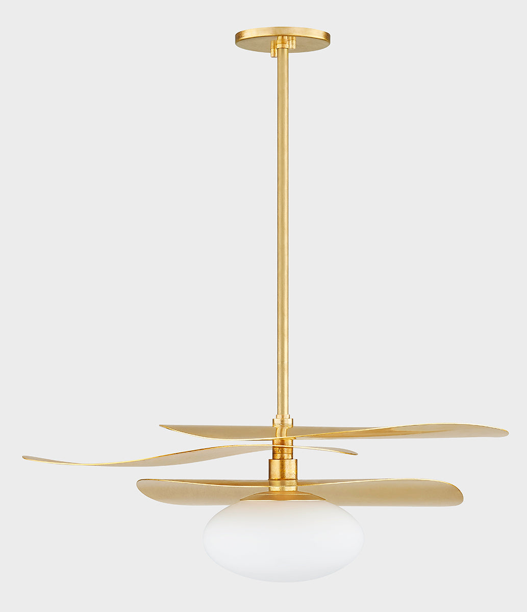 Mitzi by Hudson Valley Lighting Allida Pendant in Vintage Gold Leaf, detail view 1