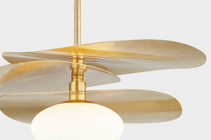 Mitzi by Hudson Valley Lighting Allida Pendant in Vintage Gold Leaf, detail view 2