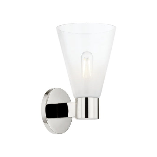 Mitzi by Hudson Valley Lighting Alma 1-Light Wall Sconce in Polished Nickel