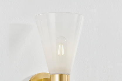 Mitzi by Hudson Valley Lighting Alma 1-Light Wall Sconce in Aged Brass, detail view 2