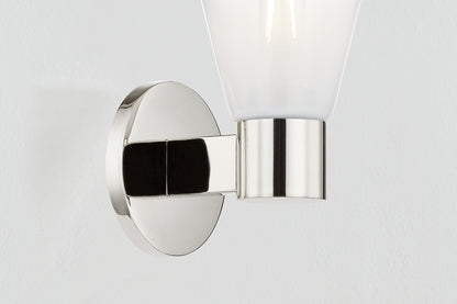 Mitzi by Hudson Valley Lighting Alma 1-Light Wall Sconce in Polished Nickel, detail view 2