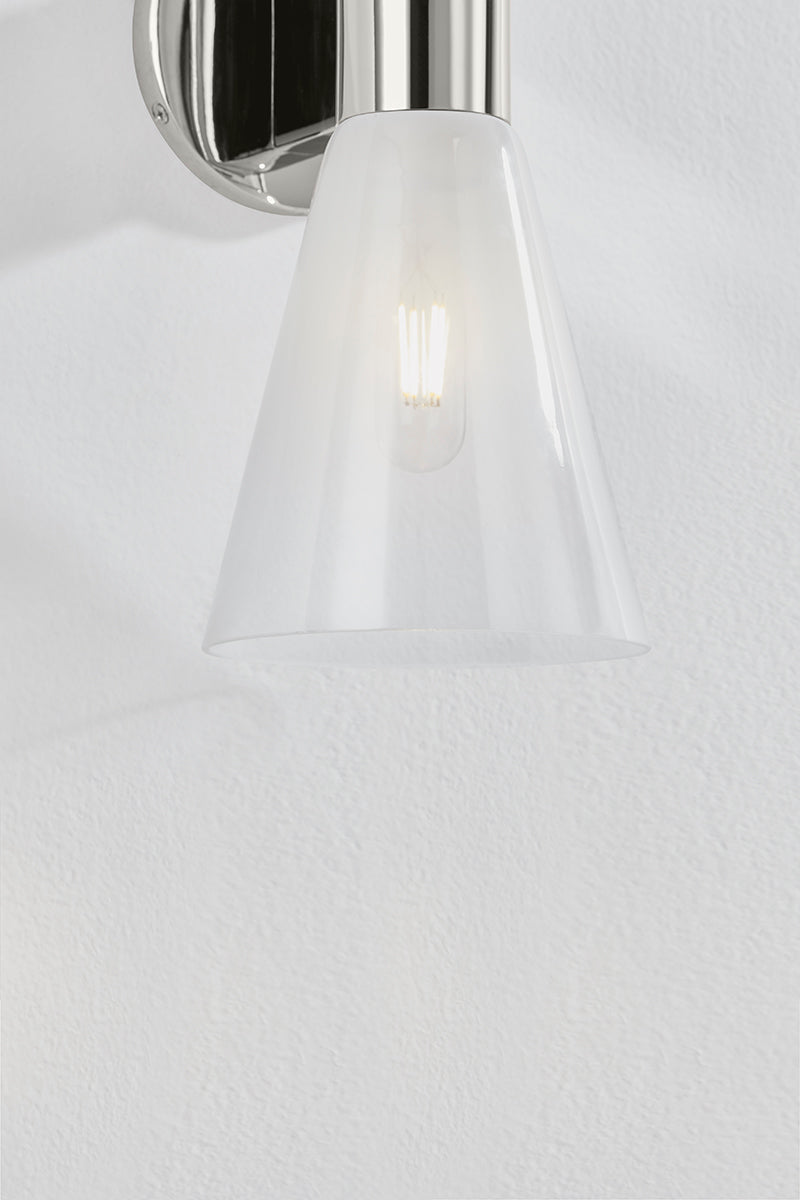 Mitzi by Hudson Valley Lighting Alma 2-Light Wall Sconce in Polished Nickel, detail view 2