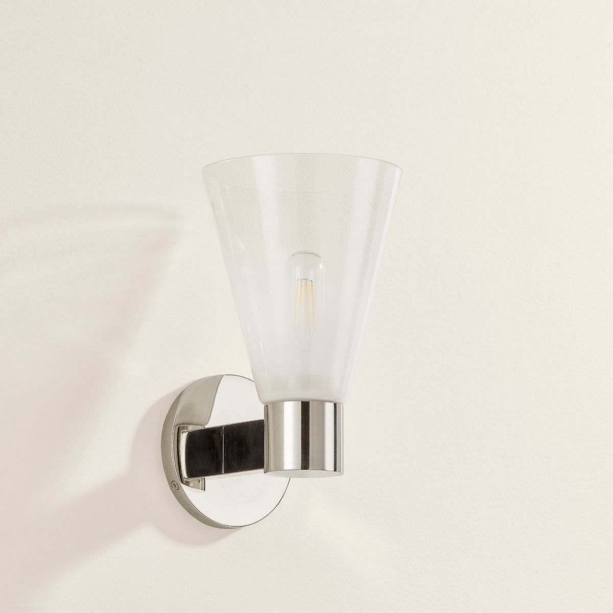 Mitzi by Hudson Valley Lighting Alma 1-Light Wall Sconce in Polished Nickel, detail view 3