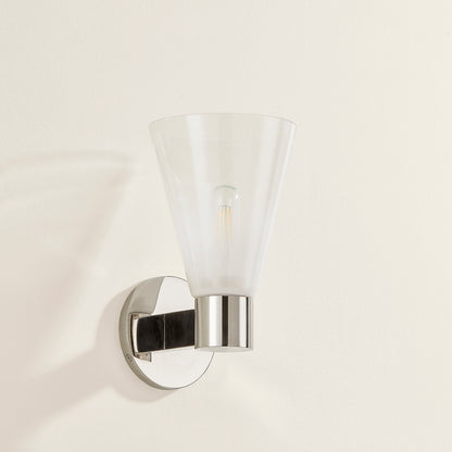 Mitzi by Hudson Valley Lighting Alma 1-Light Wall Sconce in Polished Nickel, detail view 3