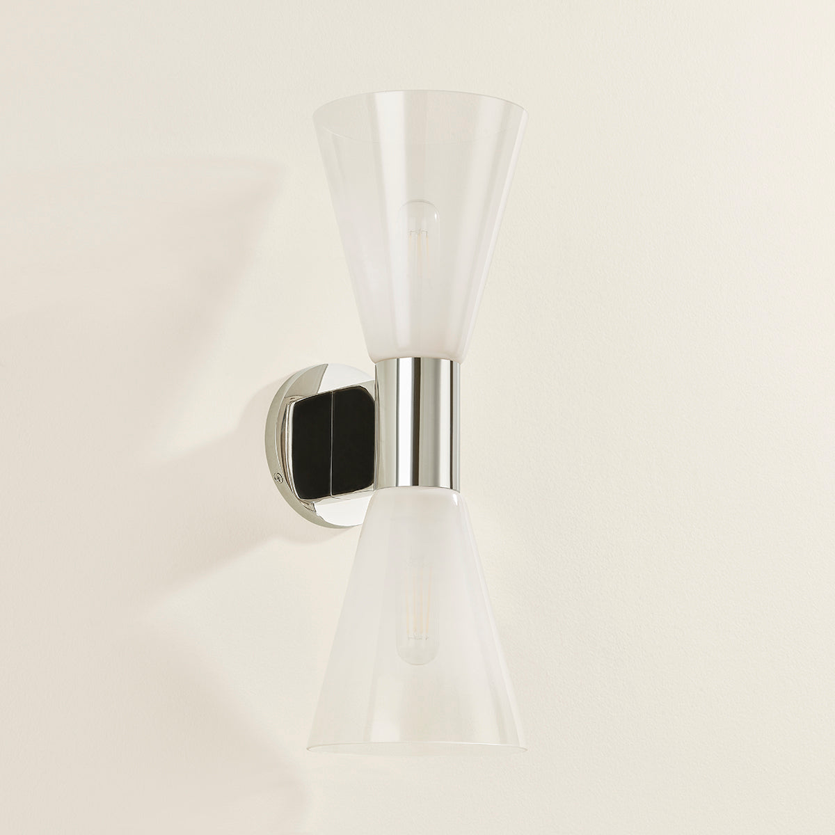 Mitzi by Hudson Valley Lighting Alma 2-Light Wall Sconce in Polished Nickel, detail view 3