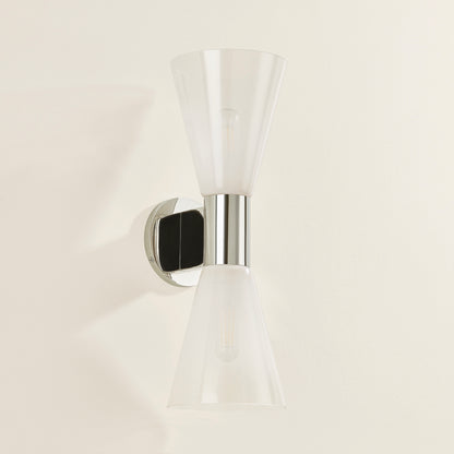 Mitzi by Hudson Valley Lighting Alma 2-Light Wall Sconce in Polished Nickel, detail view 3