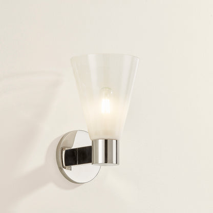Mitzi by Hudson Valley Lighting Alma 1-Light Wall Sconce in Polished Nickel, detail view 4