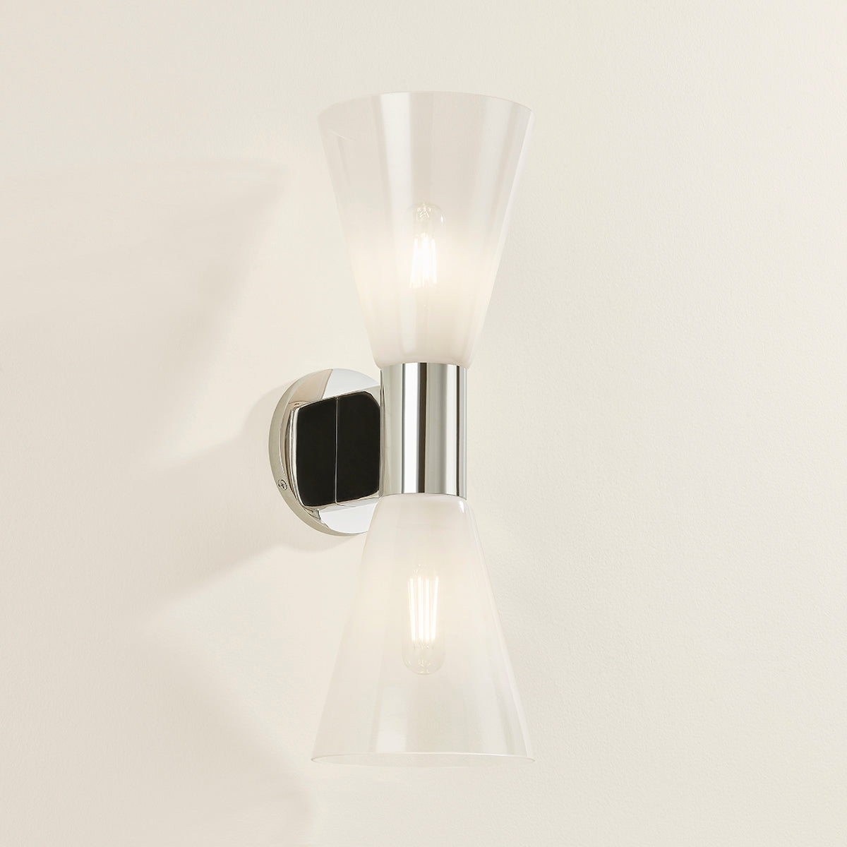 Mitzi by Hudson Valley Lighting Alma 2-Light Wall Sconce in Polished Nickel, detail view 4