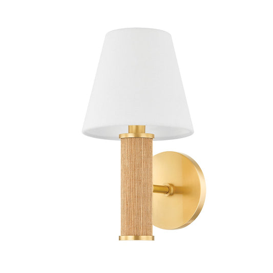 Mitzi by Hudson Valley Lighting Amabella 1-Light Wall Sconce in Aged Brass