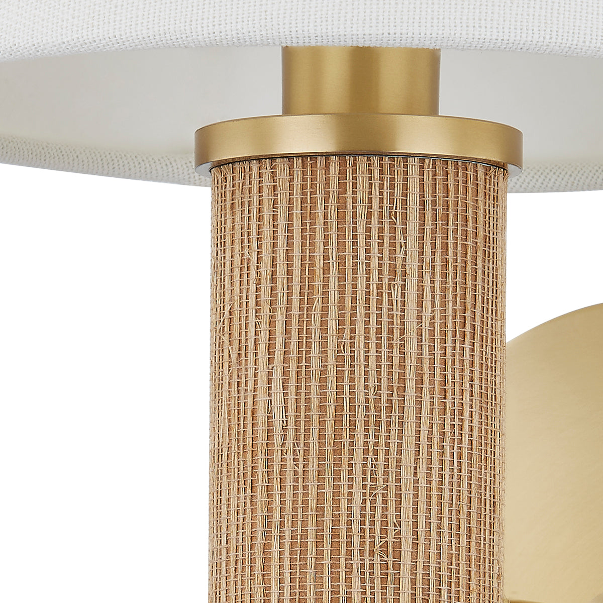 Mitzi by Hudson Valley Lighting Amabella 1-Light Wall Sconce in Aged Brass, detail view 1