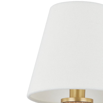 Mitzi by Hudson Valley Lighting Amabella 1-Light Wall Sconce in Aged Brass, detail view 2
