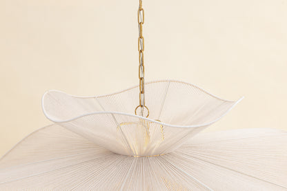 Mitzi by Hudson Valley Lighting Amanda Large Chandelier in Aged Brass, detail view 1