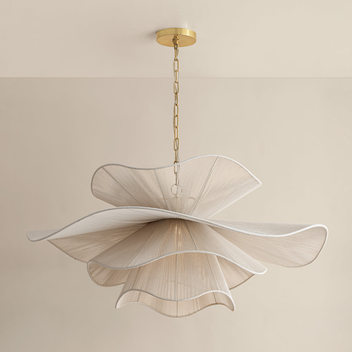 Mitzi by Hudson Valley Lighting Amanda Large Chandelier in Aged Brass, detail view 10