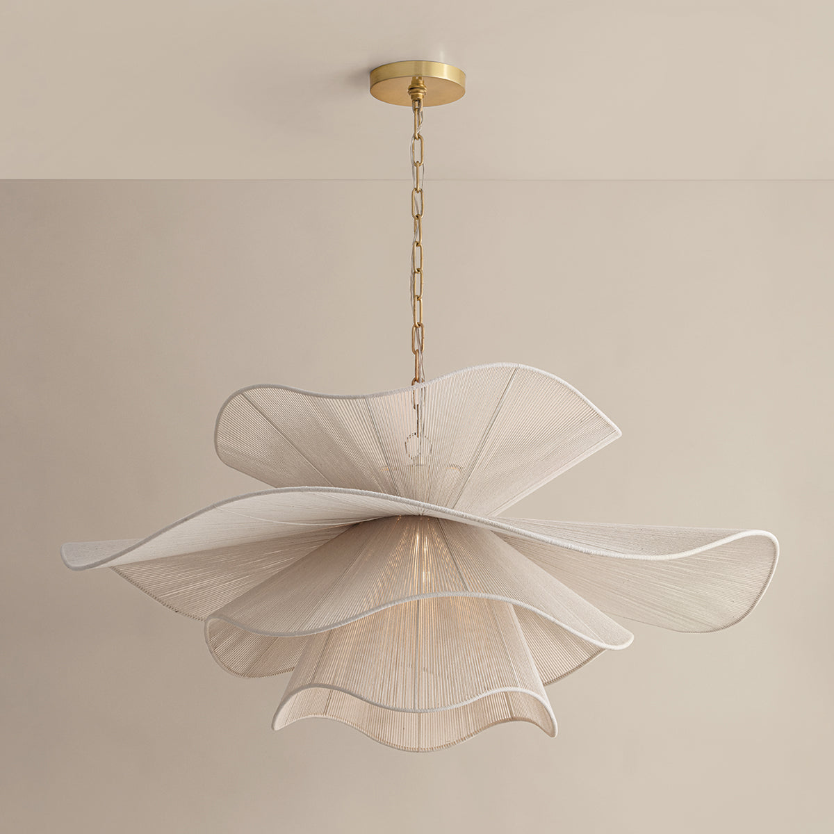 Mitzi by Hudson Valley Lighting Amanda Large Chandelier in Aged Brass, detail view 11