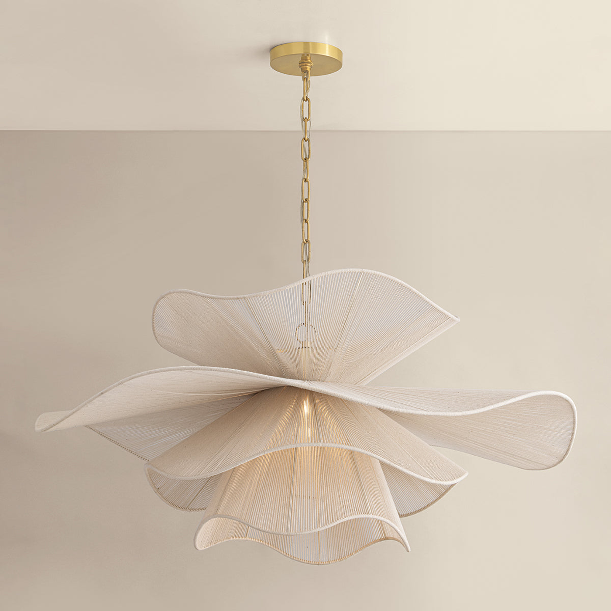 Mitzi by Hudson Valley Lighting Amanda Large Chandelier in Aged Brass, detail view 13