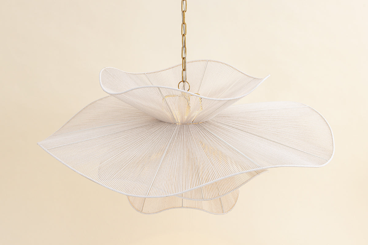 Mitzi by Hudson Valley Lighting Amanda Large Chandelier in Aged Brass, detail view 2