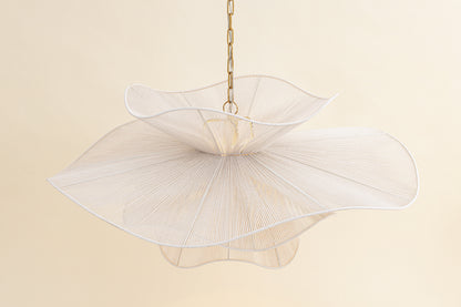 Mitzi by Hudson Valley Lighting Amanda Large Chandelier in Aged Brass, detail view 2