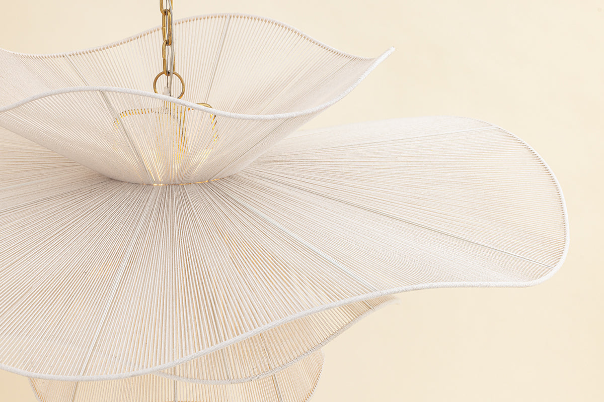 Mitzi by Hudson Valley Lighting Amanda Large Chandelier in Aged Brass, detail view 3