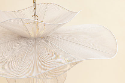 Mitzi by Hudson Valley Lighting Amanda Large Chandelier in Aged Brass, detail view 3