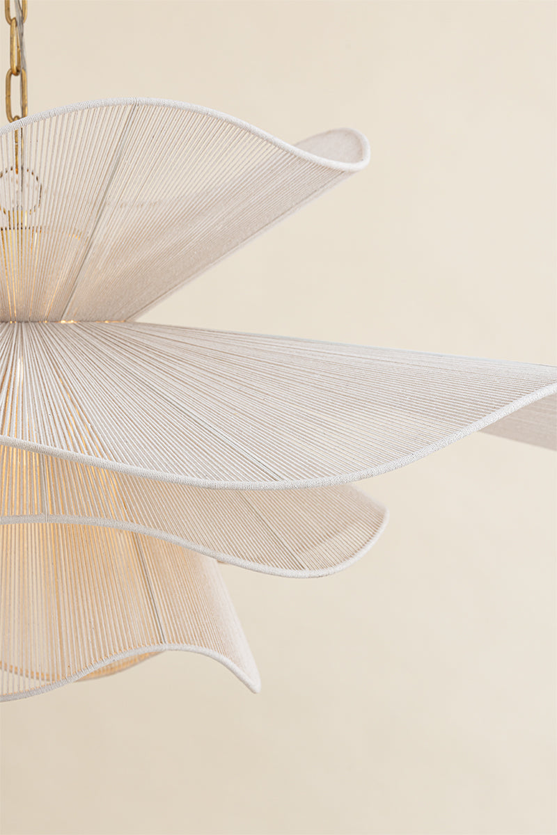 Mitzi by Hudson Valley Lighting Amanda Large Chandelier in Aged Brass, detail view 4