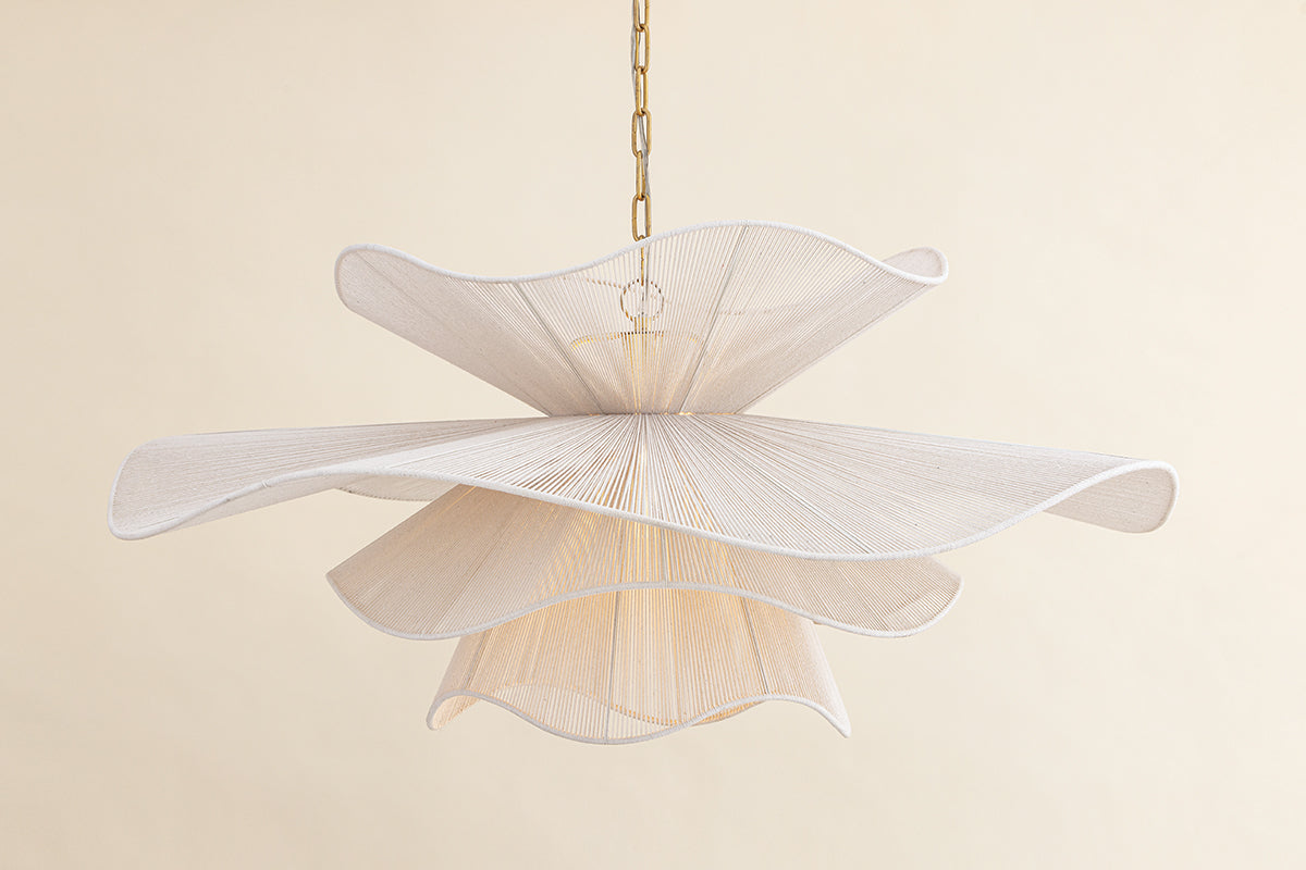Mitzi by Hudson Valley Lighting Amanda Large Chandelier in Aged Brass, detail view 7