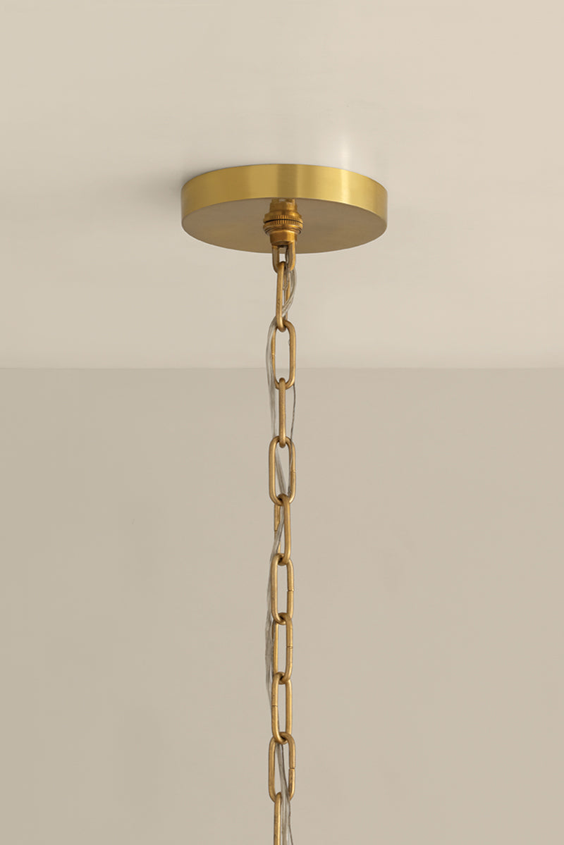Mitzi by Hudson Valley Lighting Amanda Large Chandelier in Aged Brass, detail view 8