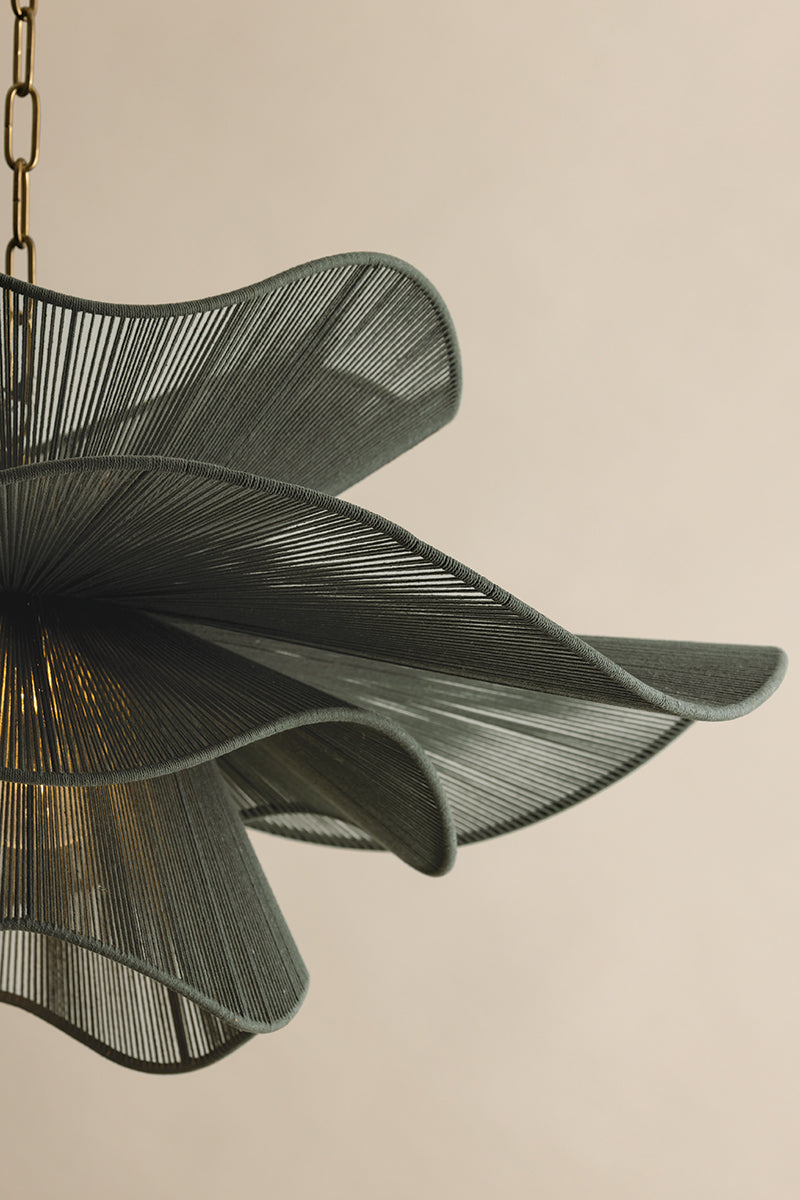 Mitzi by Hudson Valley Lighting Amanda Chandelier in Patina Brass, detail view 1