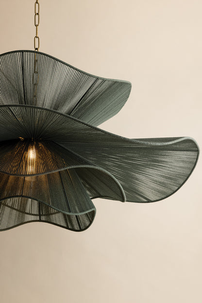 Mitzi by Hudson Valley Lighting Amanda Large Chandelier in Patina Brass, detail view 2