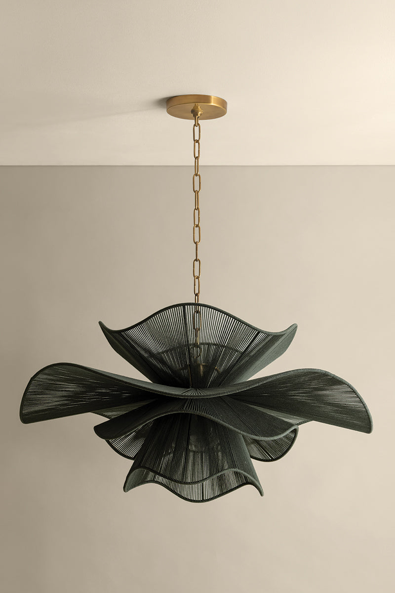 Mitzi by Hudson Valley Lighting Amanda Chandelier in Patina Brass, detail view 3