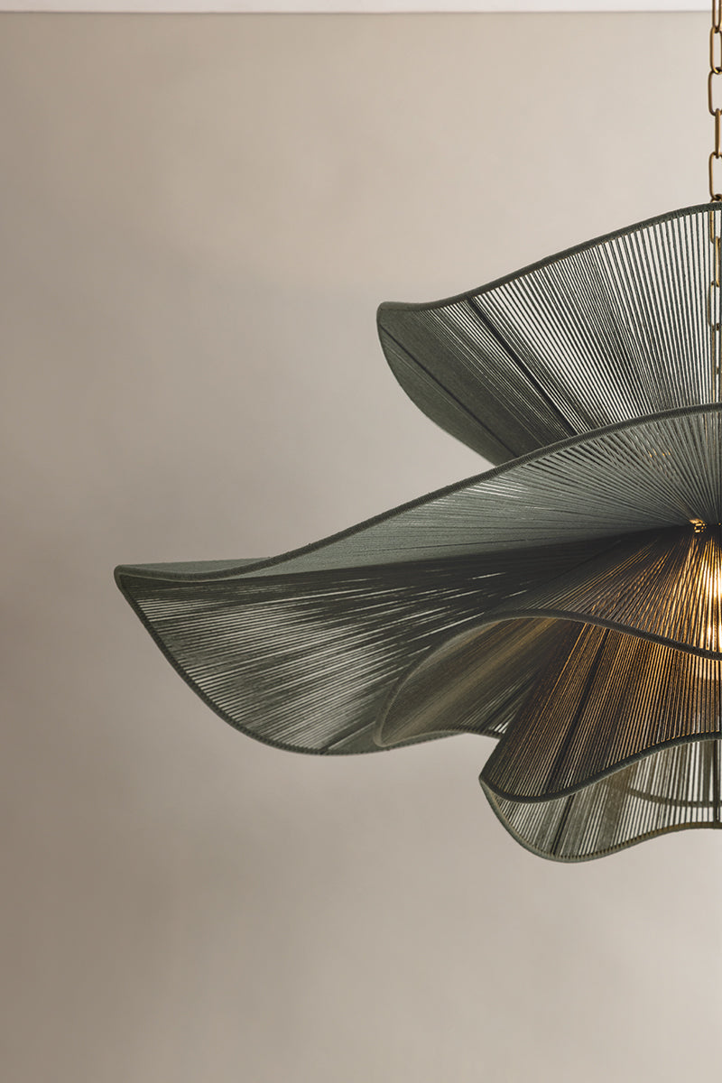 Mitzi by Hudson Valley Lighting Amanda Large Chandelier in Patina Brass, detail view 3