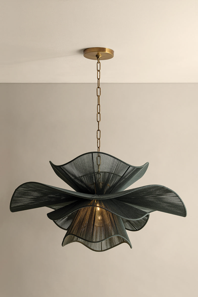 Mitzi by Hudson Valley Lighting Amanda Chandelier in Patina Brass, detail view 4