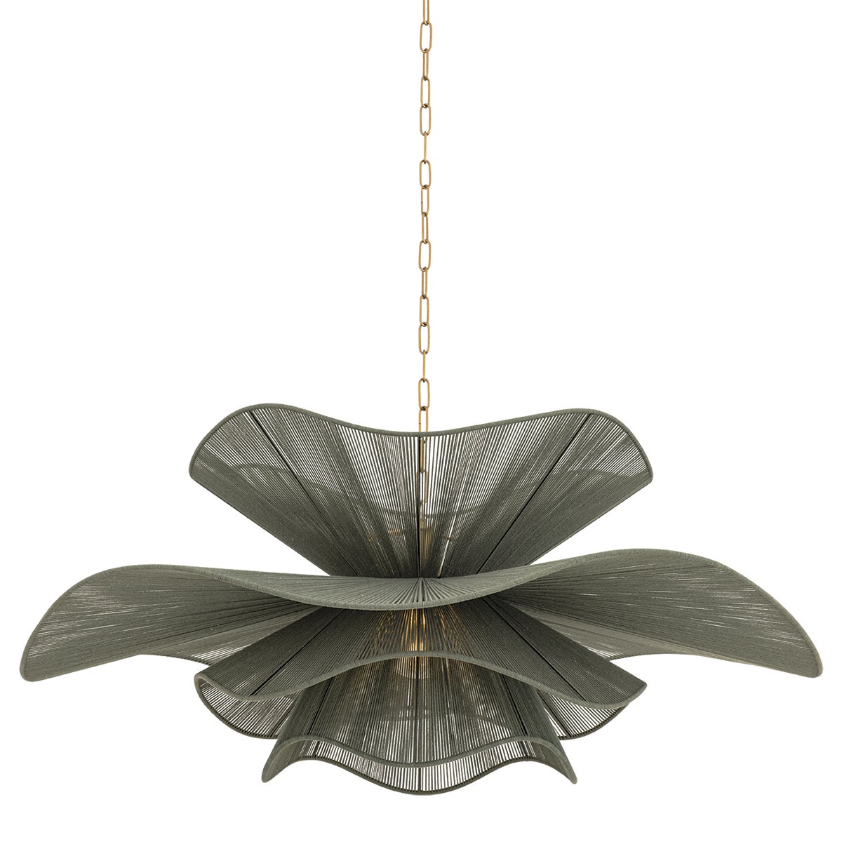 Mitzi by Hudson Valley Lighting Amanda Large Chandelier in Patina Brass