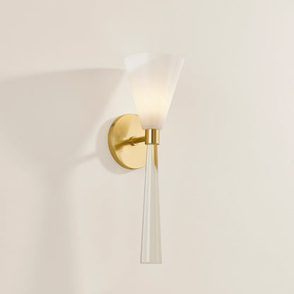 Mitzi by Hudson Valley Lighting Amara Wall Sconce in Aged Brass, detail view 4