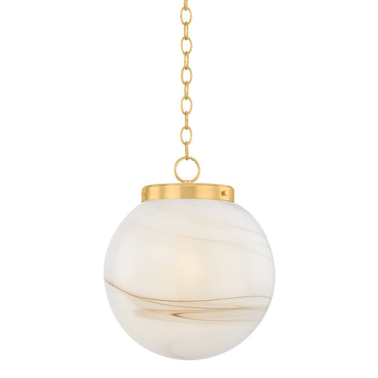 Mitzi by Hudson Valley Lighting Ambra Large Pendant in Aged Brass